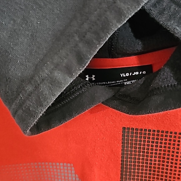 Under Armour Boys Large red & grey hoodie - Picture 2 of 2